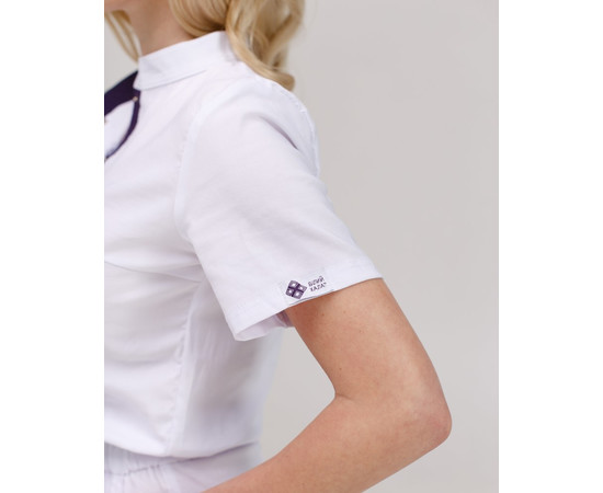 Зображення 6 Медичний комбінезон жіночий Даллас білий з фіолетовим рядком р. 48, "БІЛИЙ ХАЛАТ" 127-324-715, Розмір: 48, Цвет: білий