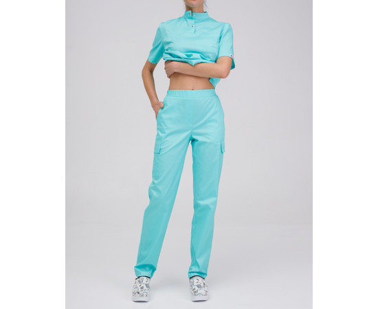 Зображення 6 Жіночий медичний костюм Денвер м'ятний р. 50, "БІЛИЙ ХАЛАТ" 429-332-679, Розмір: 50, Цвет: м'ятний