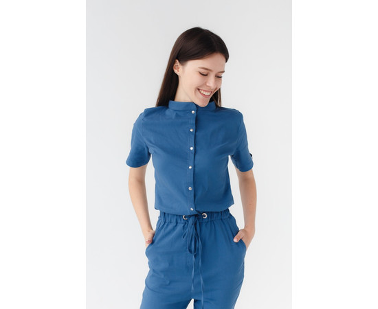 Изображение 7 Медицинский комбинезон женский Даллас синий р. 50, "БЕЛЫЙ ХАЛАТ" 127-322-715, Размер: 50, Цвет: синий