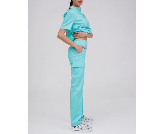 Изображение 7 Женский медицинский костюм Денвер мятный р. 42, "БЕЛЫЙ ХАЛАТ" 429-332-679, Размер: 42, Цвет: мятный