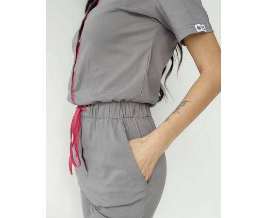 Зображення 7 Медичний комбінезон жіночий Даллас сірий з рожевим рядком р. 44, "БІЛИЙ ХАЛАТ" 127-328-715, Розмір: 44, Цвет: сірий