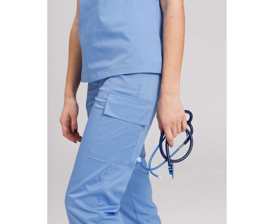 Зображення 8 Жіночий медичний костюм Денвер синій р. 50, "БІЛИЙ ХАЛАТ" 429-333-679, Розмір: 50, Цвет: блакитний