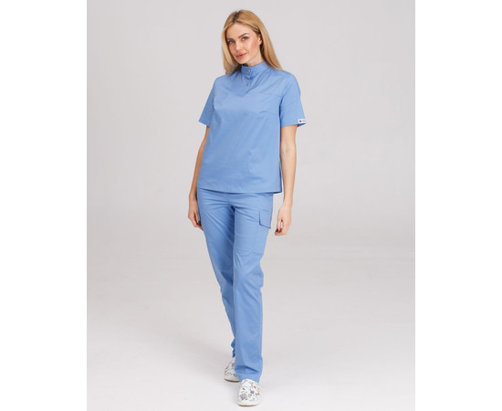 Зображення 9 Жіночий медичний костюм Денвер синій р. 54, "БІЛИЙ ХАЛАТ" 429-333-679, Розмір: 54, Цвет: блакитний
