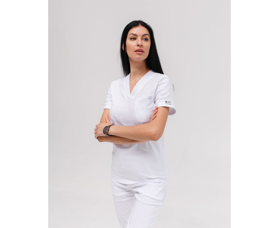 Зображення 3 Медичний костюм жіночий Марсель білий р. 52, "БІЛИЙ ХАЛАТ" 383-324-708, Розмір: 52, Цвет: білий