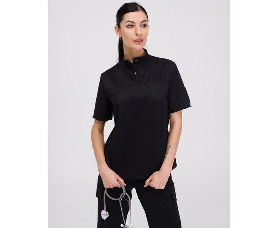 Зображення 3 Жіночий медичний костюм Денвер чорний р. 48, "БІЛИЙ ХАЛАТ" 429-321-679, Розмір: 48, Цвет: чорний