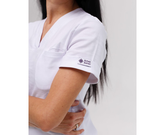 Зображення 4 Медичний костюм жіночий Марсель білий р. 52, "БІЛИЙ ХАЛАТ" 383-324-708, Розмір: 52, Цвет: білий