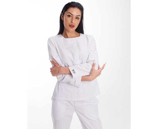 Зображення 8 Жіночий костюм жіночий Жаклін білий р. 46, "БІЛИЙ ХАЛАТ" 440-324-677, Розмір: 46, Цвет: білий