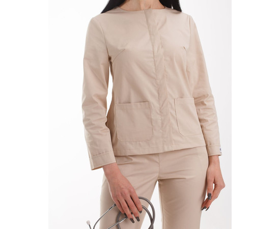 Зображення 4 Жіночий костюм жіночий Жаклін кремовий р. 50, "БІЛИЙ ХАЛАТ" 440-460-677, Розмір: 50, Цвет: кремовий