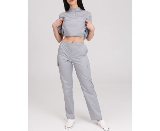 Зображення 7 Жіночий медичний костюм Денвер сірий р. 54, "БІЛИЙ ХАЛАТ" 429-328-679, Розмір: 54, Цвет: сірий