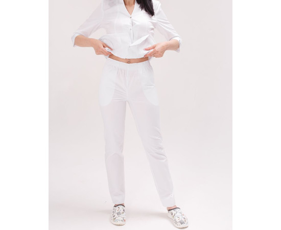 Зображення 6 Медичний костюм жіночий Елізабет білий р. 44, "БІЛИЙ ХАЛАТ" 441-324-679, Розмір: 44, Цвет: білий