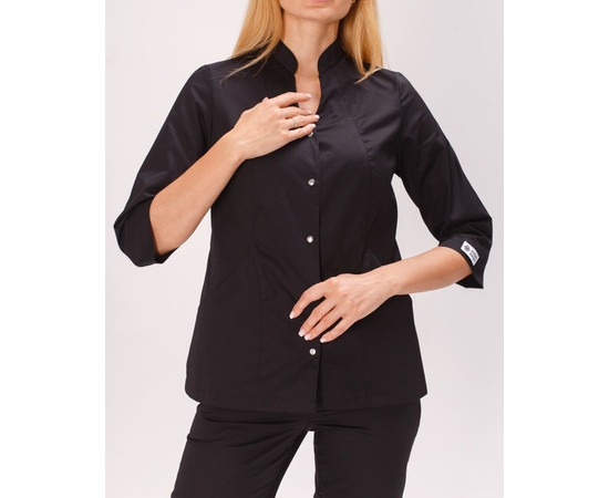 Изображение 5 Медицинский костюм женский Элизабет черный р. 40, "БЕЛЫЙ ХАЛАТ" 441-321-679, Размер: 40, Цвет: черный