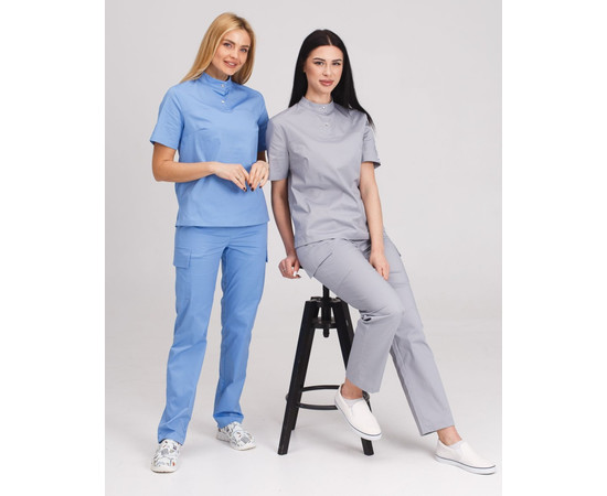 Зображення 9 Жіночий медичний костюм Денвер сірий р. 40, "БІЛИЙ ХАЛАТ" 429-328-679, Розмір: 40, Цвет: сірий