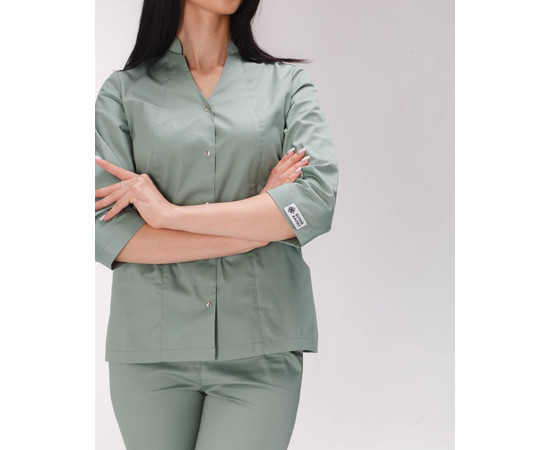 Зображення 4 Медичний костюм жіночий Елізабет оливковий р. 46, "БІЛИЙ ХАЛАТ" 441-327-679, Розмір: 46, Цвет: оливковий