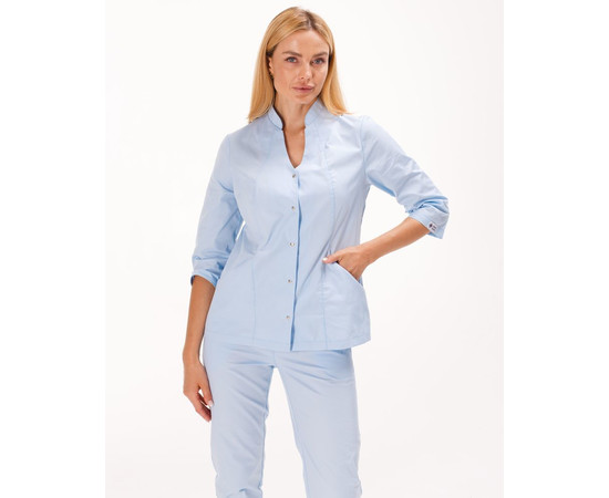 Зображення 3 Медичний костюм жіночий Елізабет блакитний р. 40, "БІЛИЙ ХАЛАТ" 441-462-679, Розмір: 40, Цвет: лазурный