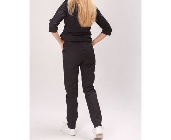 Изображение 2 Медицинский костюм женский Элизабет черный р. 40, "БЕЛЫЙ ХАЛАТ" 441-321-679, Размер: 40, Цвет: черный