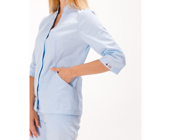 Изображение 5 Медицинский костюм женский Элизабет лазурный р. 54, "БЕЛЫЙ ХАЛАТ" 441-462-679, Размер: 54, Цвет: лазурный