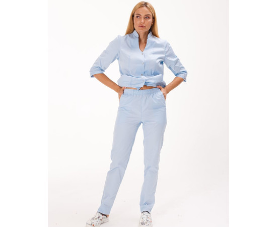 Изображение 8 Медицинский костюм женский Элизабет лазурный р. 54, "БЕЛЫЙ ХАЛАТ" 441-462-679, Размер: 54, Цвет: лазурный