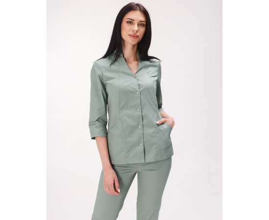 Изображение 7 Медицинский костюм женский Элизабет оливковый р. 48, "БЕЛЫЙ ХАЛАТ" 441-327-679, Размер: 48, Цвет: оливковый