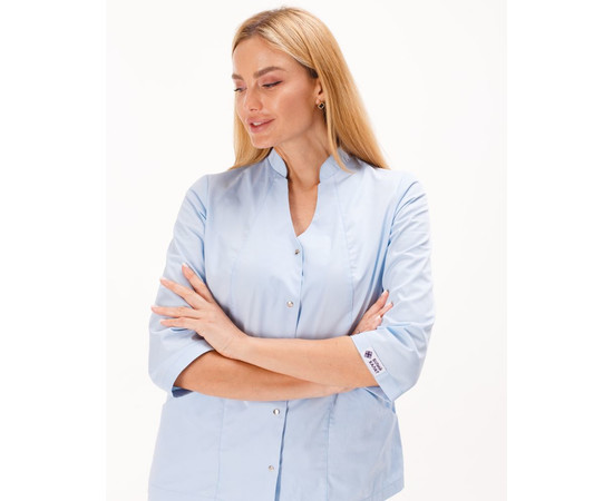 Изображение 6 Медицинский костюм женский Элизабет лазурный р. 48, "БЕЛЫЙ ХАЛАТ" 441-462-679, Размер: 48, Цвет: лазурный