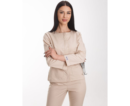 Зображення 3 Жіночий костюм жіночий Жаклін кремовий р. 40, "БІЛИЙ ХАЛАТ" 440-460-677, Розмір: 40, Цвет: кремовий