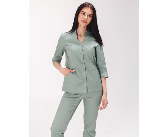 Зображення 3 Медичний костюм жіночий Елізабет оливковий р. 54, "БІЛИЙ ХАЛАТ" 441-327-679, Розмір: 54, Цвет: оливковий