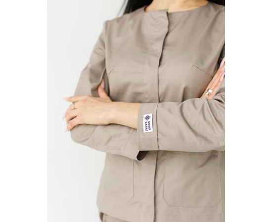 Изображение 5 Медицинский костюм женский Жаклин мокко р. 52, "БЕЛЫЙ ХАЛАТ" 440-421-677, Размер: 52, Цвет: мокко