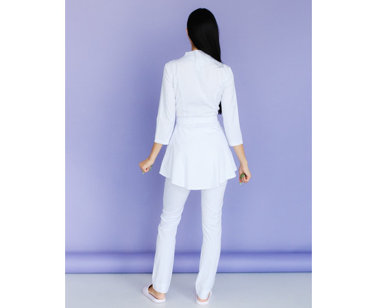 Изображение 2 Медицинский костюм женский Мишель белый р. 46, "БЕЛЫЙ ХАЛАТ" 308-324-738, Размер: 46, Цвет: белый