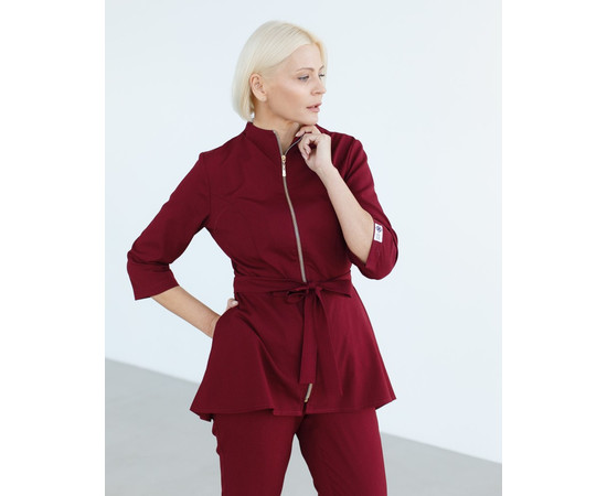 Зображення 3 Медичний костюм жіночий Мішель марсала р. 46, "БІЛИЙ ХАЛАТ" 308-326-738, Розмір: 46, Цвет: марсала