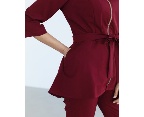 Зображення 5 Медичний костюм жіночий Мішель марсала р. 50, "БІЛИЙ ХАЛАТ" 308-326-738, Розмір: 50, Цвет: марсала