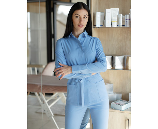 Зображення 6 Медичний костюм жіночий Монтана блакитний р. 48, "БІЛИЙ ХАЛАТ" 332-333-715, Розмір: 48, Цвет: блакитний