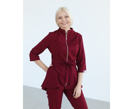 Зображення 8 Медичний костюм жіночий Мішель марсала р. 50, "БІЛИЙ ХАЛАТ" 308-326-738, Розмір: 50, Цвет: марсала