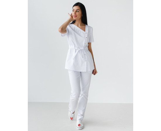 Зображення 8 Медичний костюм жіночий Наомі білий р. 44, "БІЛИЙ ХАЛАТ" 331-324-679, Розмір: 44, Цвет: білий