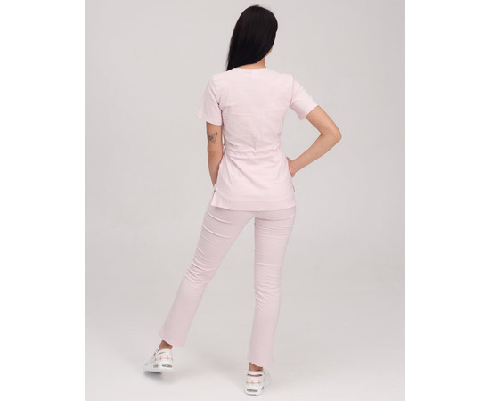 Изображение 2 Медицинский костюм женский Рио нежно-розовый р. 48, "БЕЛЫЙ ХАЛАТ" 135-358-715, Размер: 48, Цвет: нежно-розовый