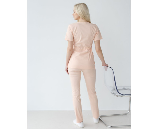 Изображение 2 Медицинский костюм женский Рио персиковый р. 50, "БЕЛЫЙ ХАЛАТ" 135-338-715, Размер: 50, Цвет: персиковый