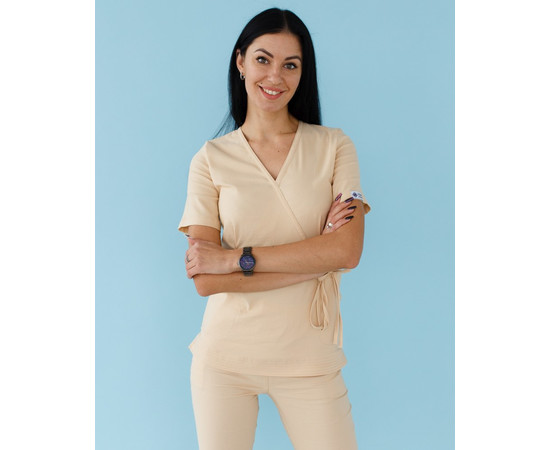 Зображення 3 Жіночий костюм жіночий Ріо бежевий р. 52, "БІЛИЙ ХАЛАТ" 135-367-715, Розмір: 52, Цвет: бежевый