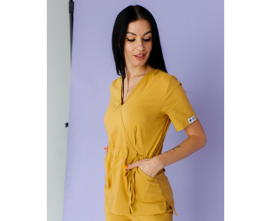 Зображення 3 Жіночий костюм жіночий Ріо гірчичний р. 46, "БІЛИЙ ХАЛАТ" 135-395-715, Розмір: 46, Цвет: гірчичний