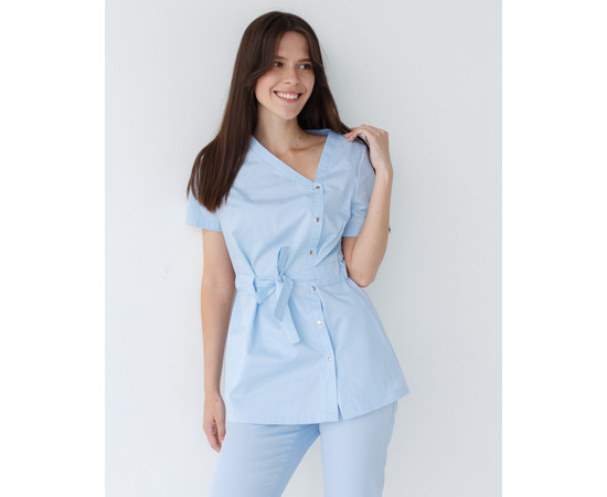 Зображення 3 Медичний костюм жіночий Наомі блакитний р. 54, "БІЛИЙ ХАЛАТ" 331-462-679, Розмір: 54, Цвет: лазурный