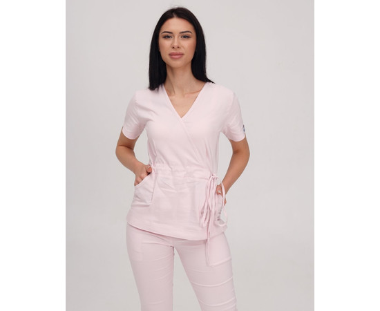 Изображение 3 Медицинский костюм женский Рио нежно-розовый р. 54, "БЕЛЫЙ ХАЛАТ" 135-358-715, Размер: 54, Цвет: нежно-розовый
