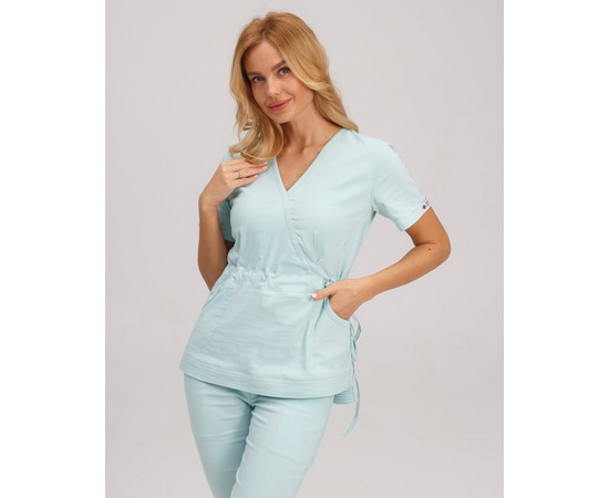Зображення 3 Медичний костюм жіночий Ріо м'ятний р. 48, "БІЛИЙ ХАЛАТ" 135-332-715, Розмір: 48, Цвет: м'ятний