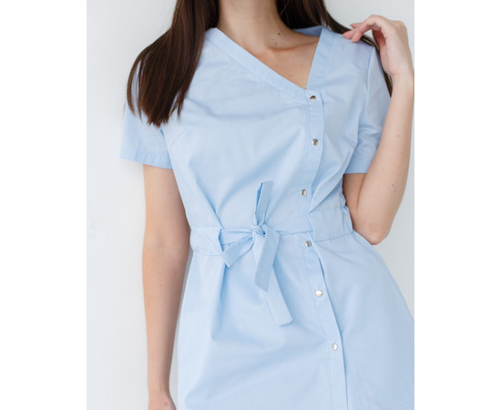 Зображення 4 Медичний костюм жіночий Наомі блакитний р. 50, "БІЛИЙ ХАЛАТ" 331-462-679, Розмір: 50, Цвет: лазурный