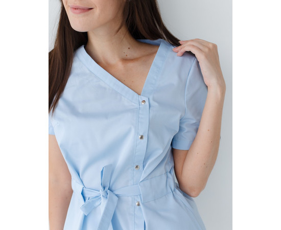 Зображення 5 Медичний костюм жіночий Наомі блакитний р. 48, "БІЛИЙ ХАЛАТ" 331-462-679, Розмір: 48, Цвет: лазурный