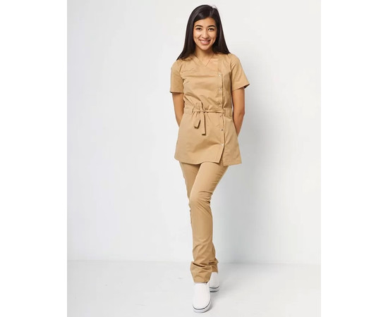 Зображення 5 Жіночий костюм жіночий Наомі пісок р. 54, "БІЛИЙ ХАЛАТ" 331-323-679, Розмір: 54, Цвет: пісочний