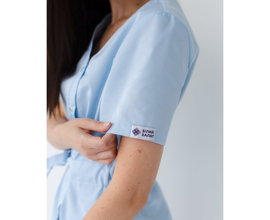 Изображение 6 Медицинский костюм женский Наоми лазурный р. 52, "БЕЛЫЙ ХАЛАТ" 331-462-679, Размер: 52, Цвет: лазурный