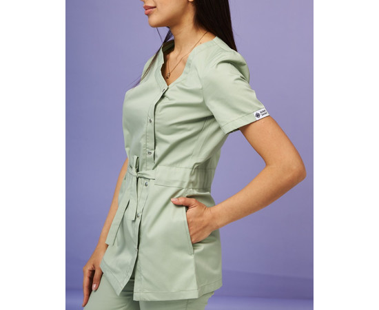 Зображення 7 Жіночий костюм жіночий Наомі фісташковий р. 46, "БІЛИЙ ХАЛАТ" 331-396-679, Розмір: 46, Цвет: фісташковий