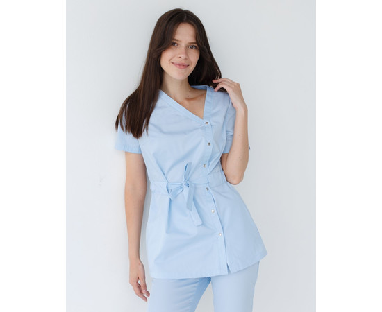 Зображення 8 Медичний костюм жіночий Наомі блакитний р. 40, "БІЛИЙ ХАЛАТ" 331-462-679, Розмір: 40, Цвет: лазурный
