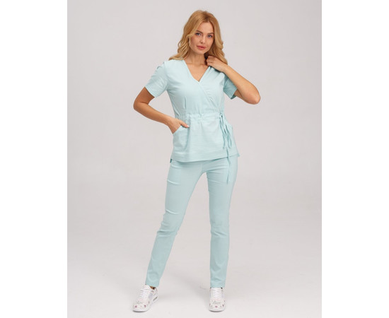 Зображення 8 Медичний костюм жіночий Ріо м'ятний р. 48, "БІЛИЙ ХАЛАТ" 135-332-715, Розмір: 48, Цвет: м'ятний