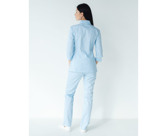 Изображение 2 Медицинский костюм женский Сакура лазурный р. 40, "БЕЛЫЙ ХАЛАТ" 124-462-678, Размер: 40, Цвет: лазурный