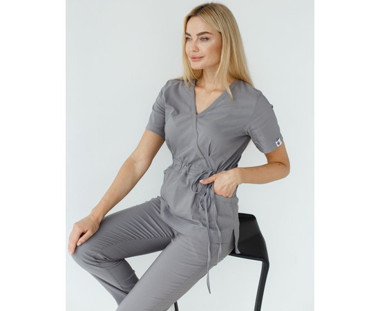 Изображение 3 Медицинский костюм женский Рио серый р. 42, "БЕЛЫЙ ХАЛАТ" 135-328-707, Размер: 42, Цвет: серый