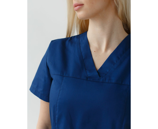 Изображение 4 Медицинский костюм женский Топаз синий р. 48, "БЕЛЫЙ ХАЛАТ" 137-322-705, Размер: 48, Цвет: синий