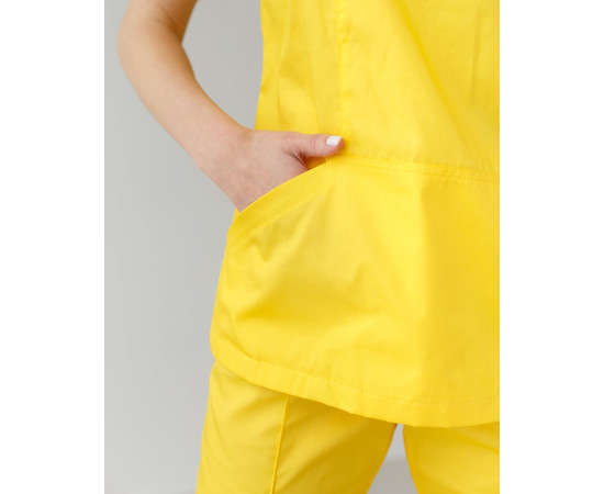 Изображение 5 Медицинский костюм женский Топаз желтый р. 50, "БЕЛЫЙ ХАЛАТ" 137-397-705, Размер: 50, Цвет: желтый